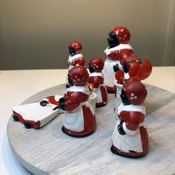 Lot Of Black Americana Ceramic‎ Porcelain Chalkware Kitchen Items - Picture 3 of 6